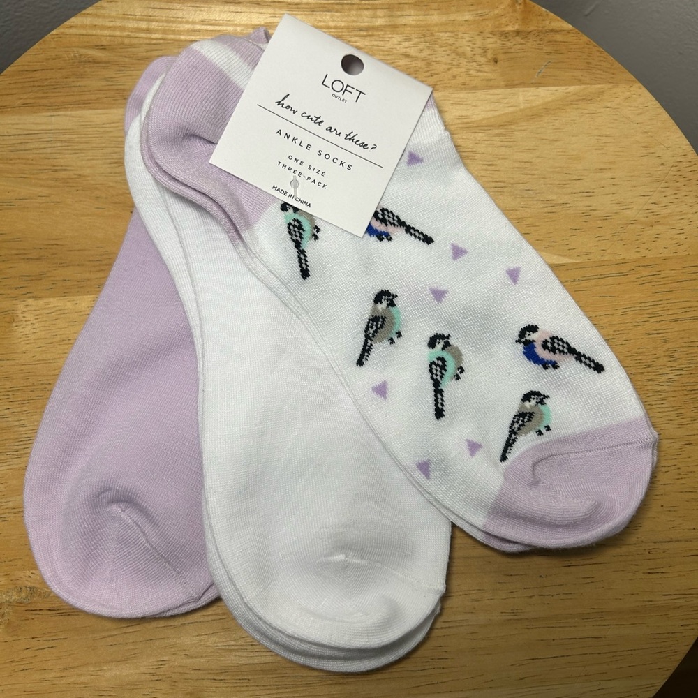 Loft Ankle Socks 3 Pack birds